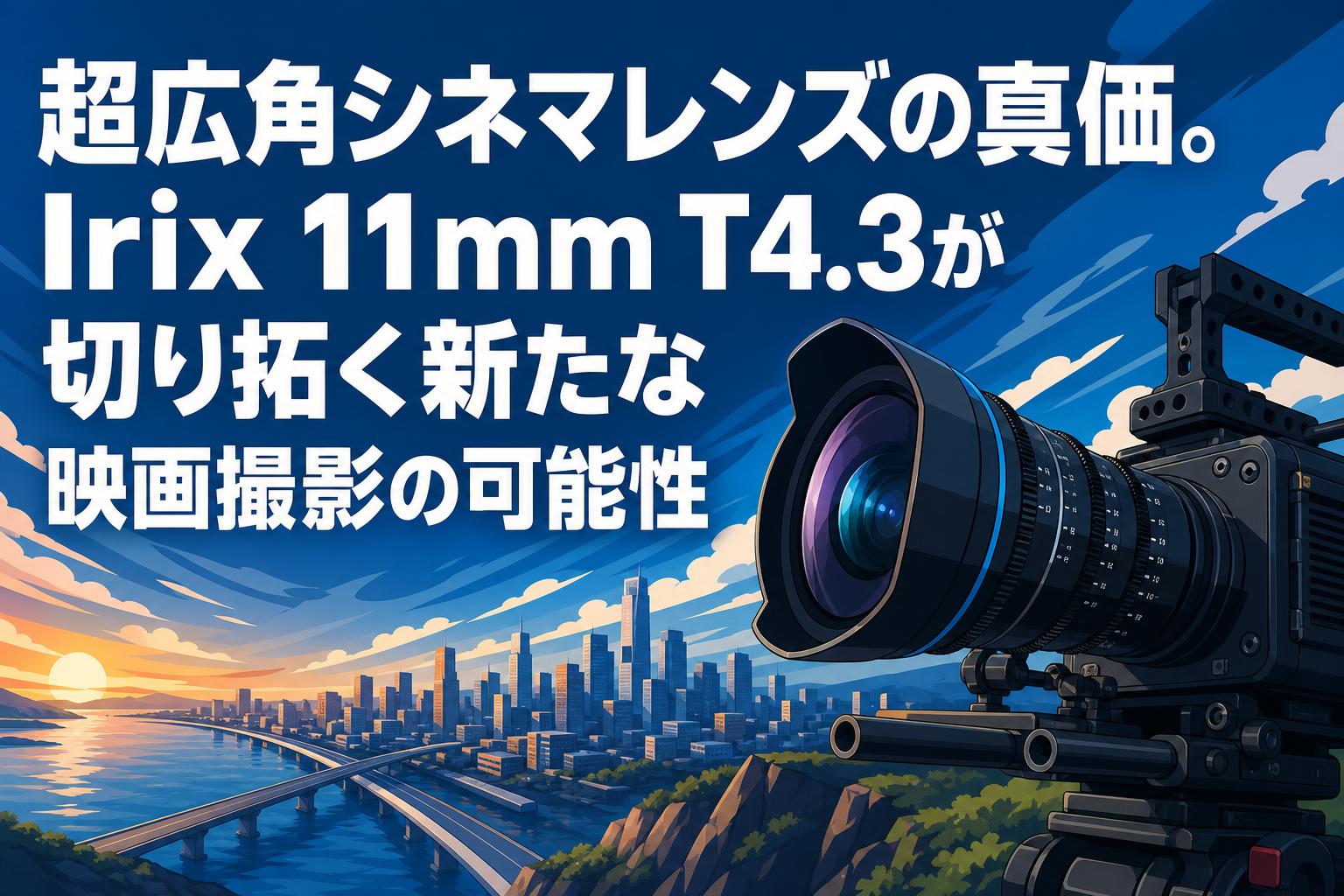 超広角シネマレンズの真価。Irix 11mm T4.3が切り拓く新たな映画撮影の可能性