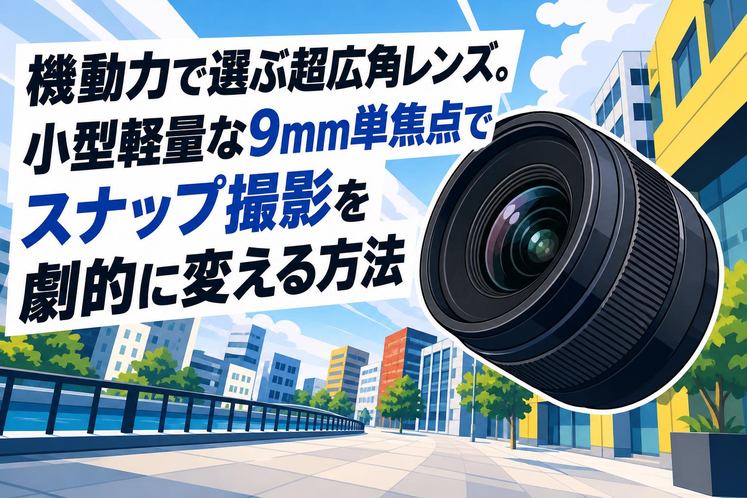 機動力で選ぶ超広角レンズ。小型軽量な9mm単焦点でスナップ撮影を劇的に変える方法