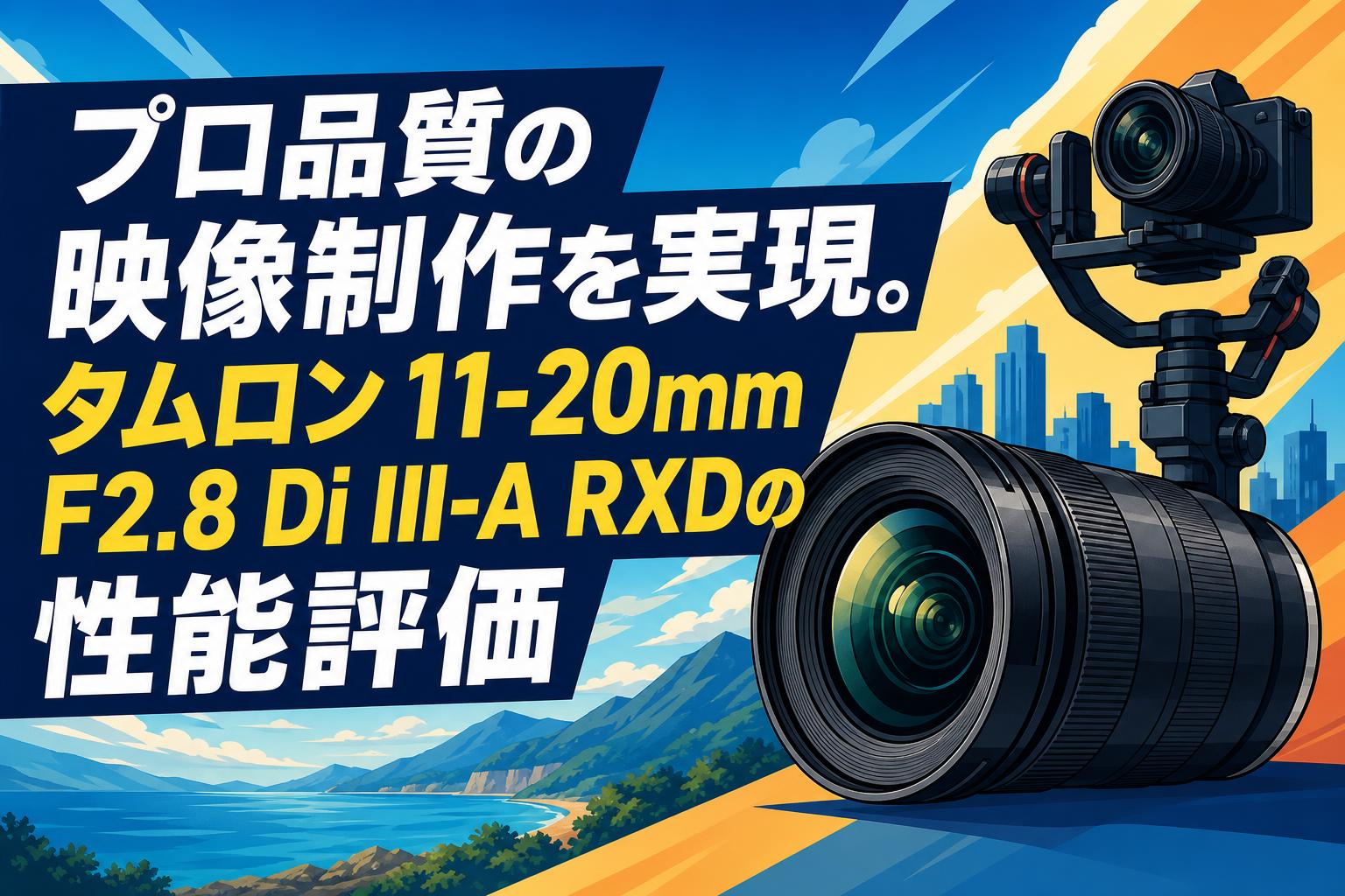 プロ品質の映像制作を実現。タムロン 11-20mm F2.8 Di III-A RXDの性能評価