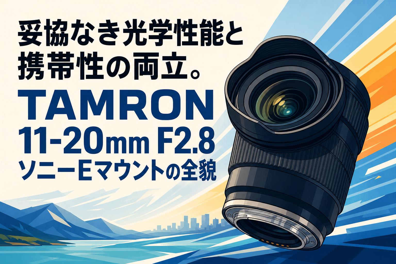 妥協なき光学性能と携帯性の両立。TAMRON 11-20mm F2.8 ソニーEマウントの全貌