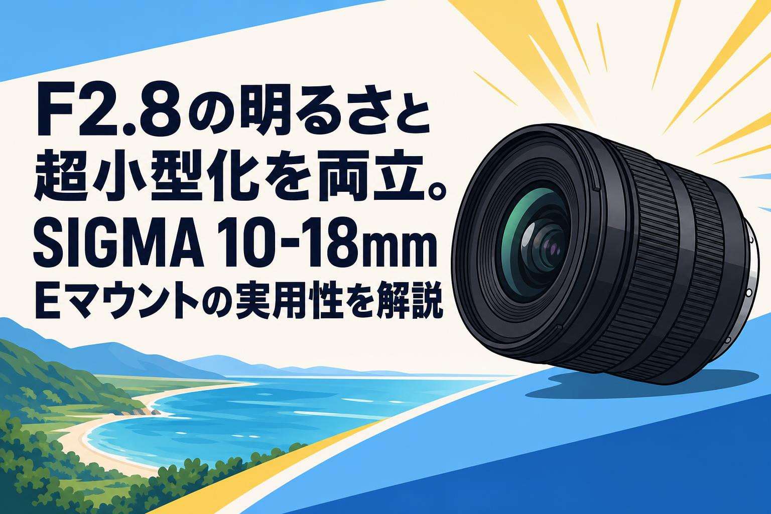 F2.8の明るさと超小型化を両立。SIGMA 10-18mm Eマウントの実用性を解説