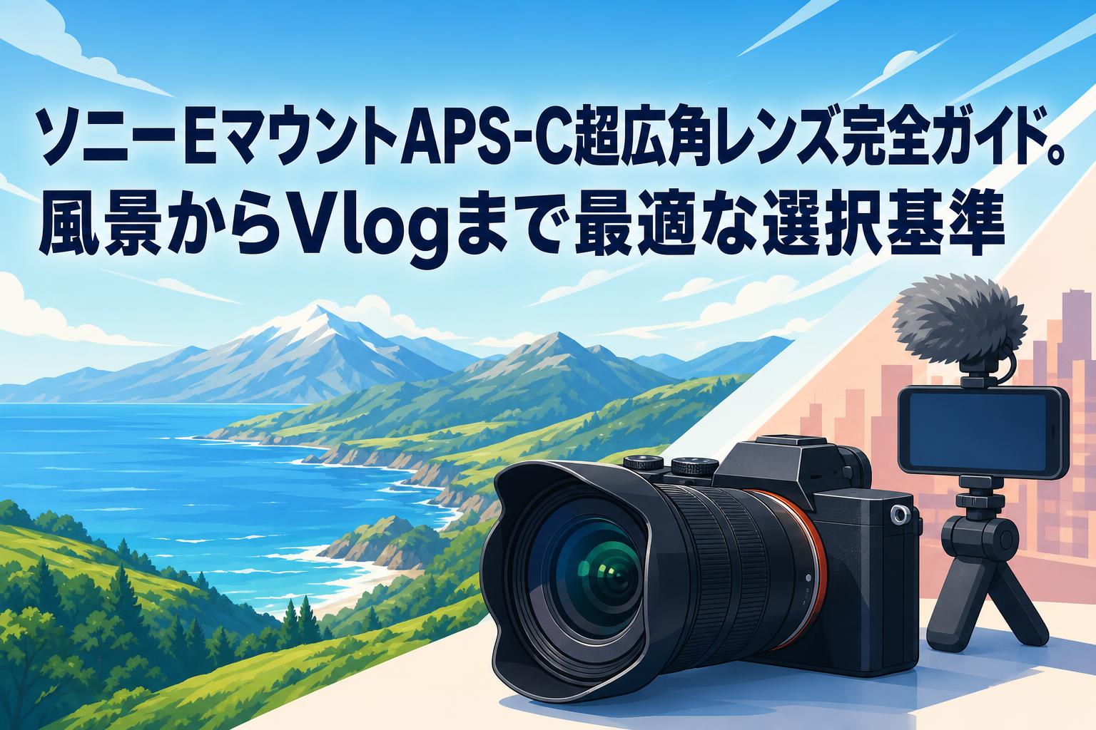 ソニーEマウントAPS-C超広角レンズ完全ガイド。風景からVlogまで最適な選択基準