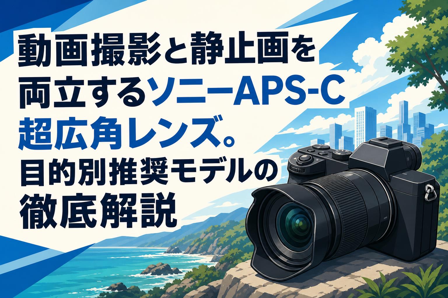 動画撮影と静止画を両立するソニーAPS-C超広角レンズ。目的別推奨モデルの徹底解説
