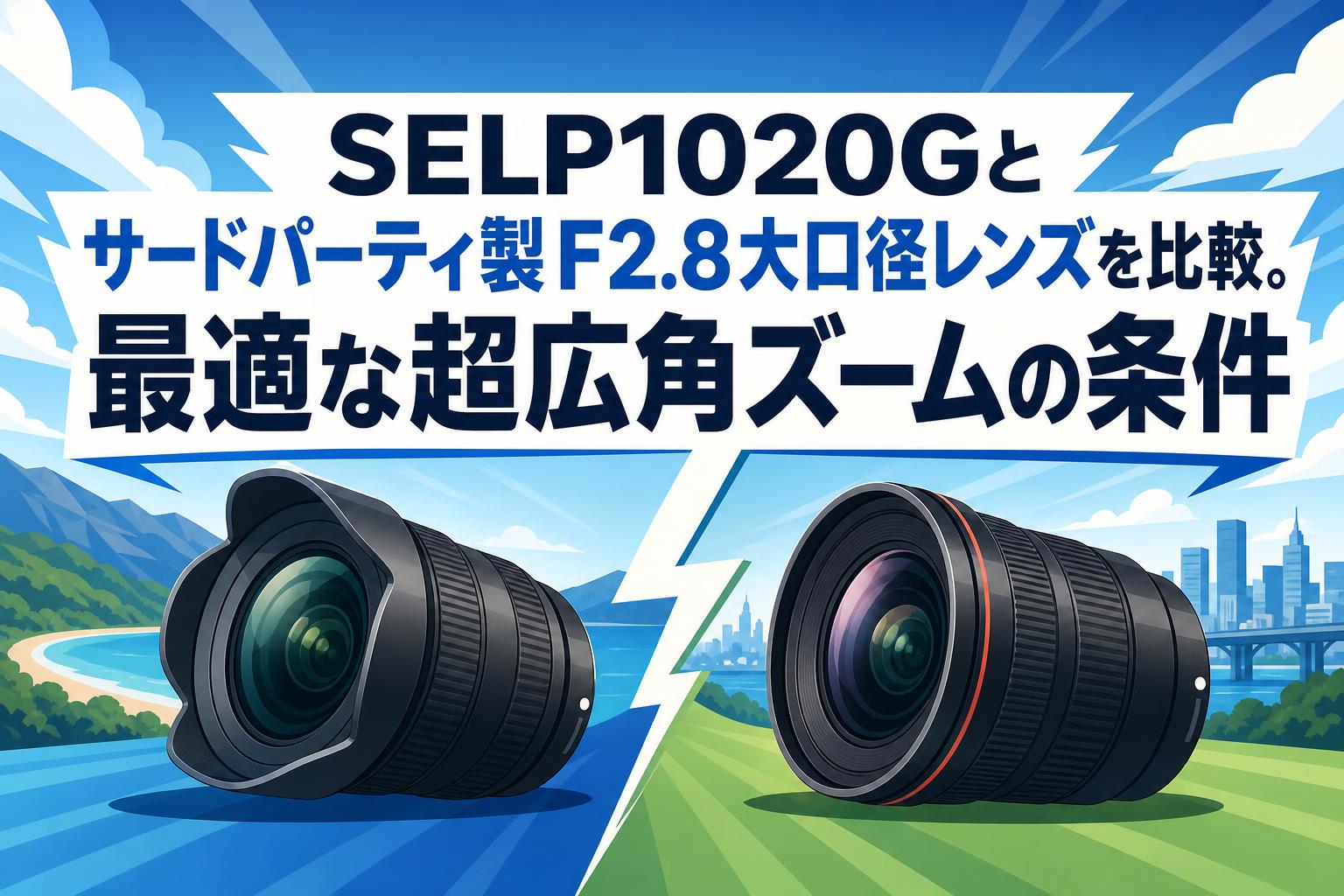 SELP1020Gとサードパーティ製F2.8大口径レンズを比較。最適な超広角ズームの条件