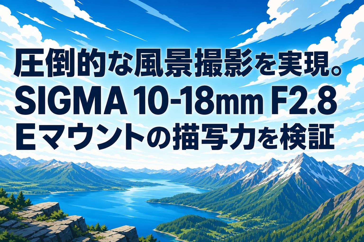 圧倒的な風景撮影を実現。SIGMA 10-18mm F2.8 Eマウントの描写力を検証