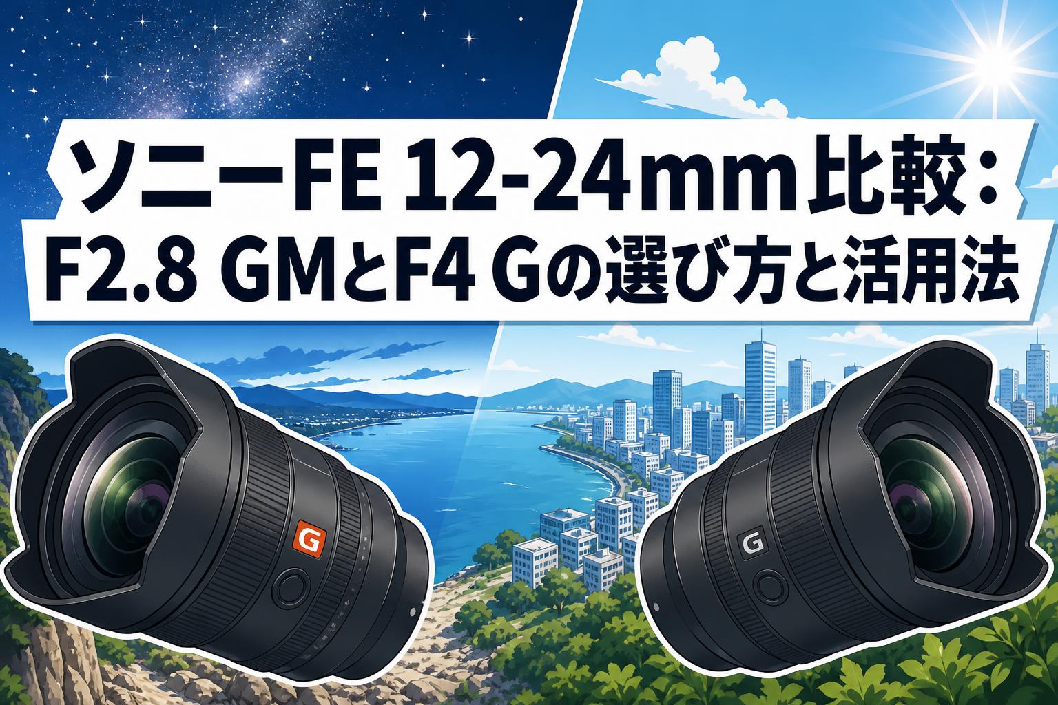 ソニーFE 12-24mm比較：F2.8 GMとF4 Gの選び方と活用法