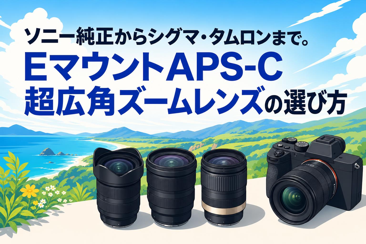 ソニー純正からシグマ・タムロンまで。EマウントAPS-C超広角ズームレンズの選び方