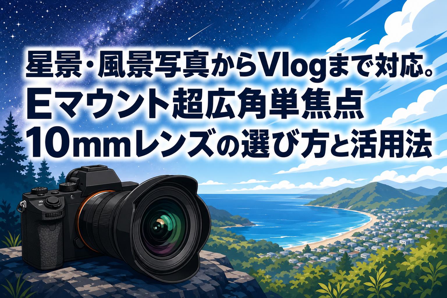 星景・風景写真からVlogまで対応。Eマウント超広角単焦点10mmレンズの選び方と活用法