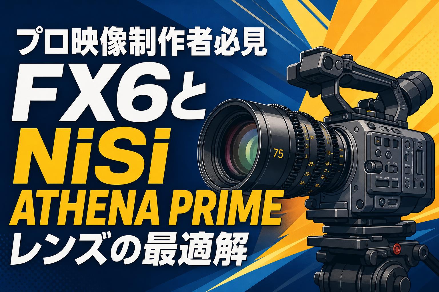 プロ映像制作者必見 FX6とNiSi ATHENA PRIMEレンズの最適解