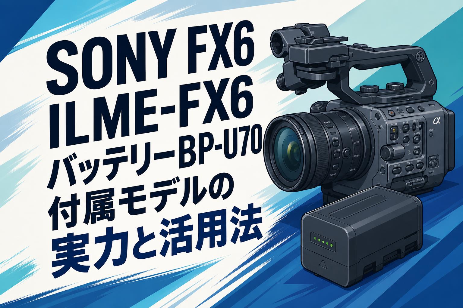 SONY FX6 ILME-FX6 バッテリーBP-U70付属モデルの実力と活用法