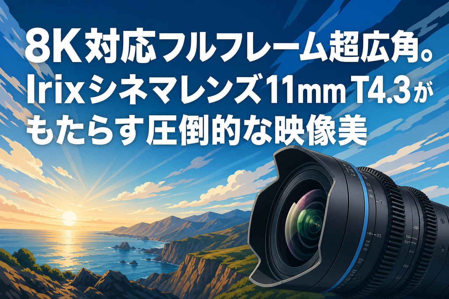 8K対応フルフレーム超広角。Irixシネマレンズ11mm T4.3がもたらす圧倒的な映像美