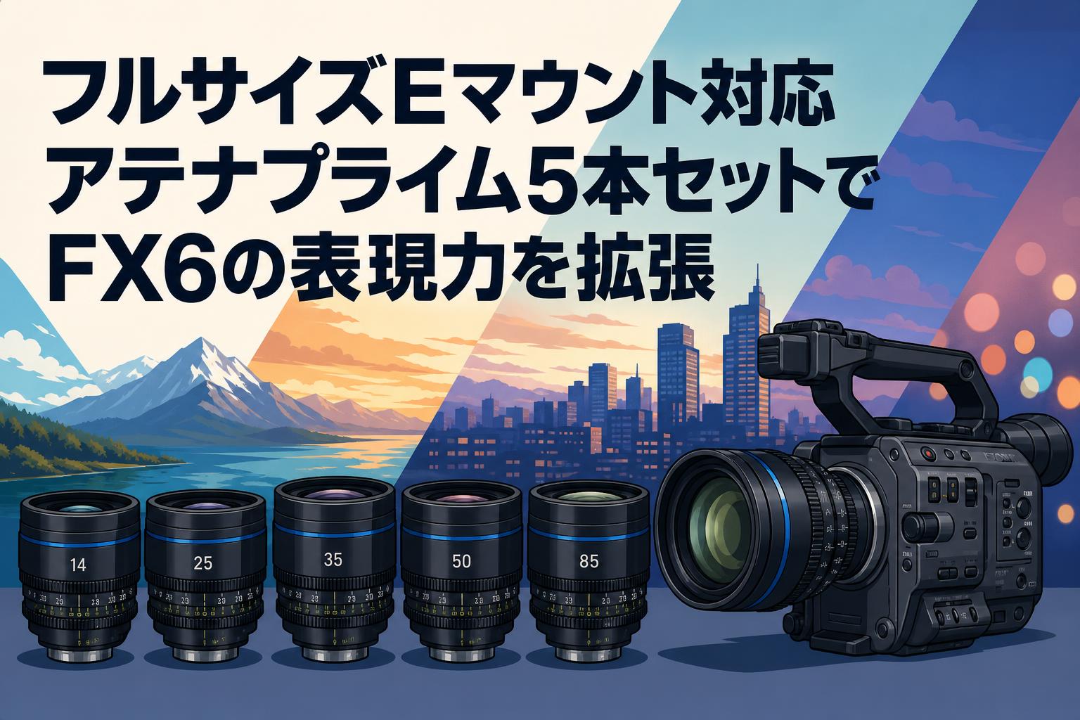 フルサイズEマウント対応 アテナプライム5本セットでFX6の表現力を拡張