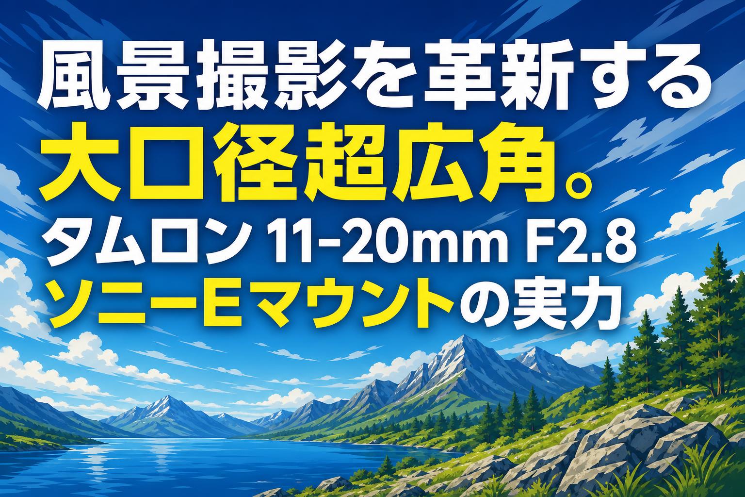 風景撮影を革新する大口径超広角。タムロン 11-20mm F2.8 ソニーEマウントの実力