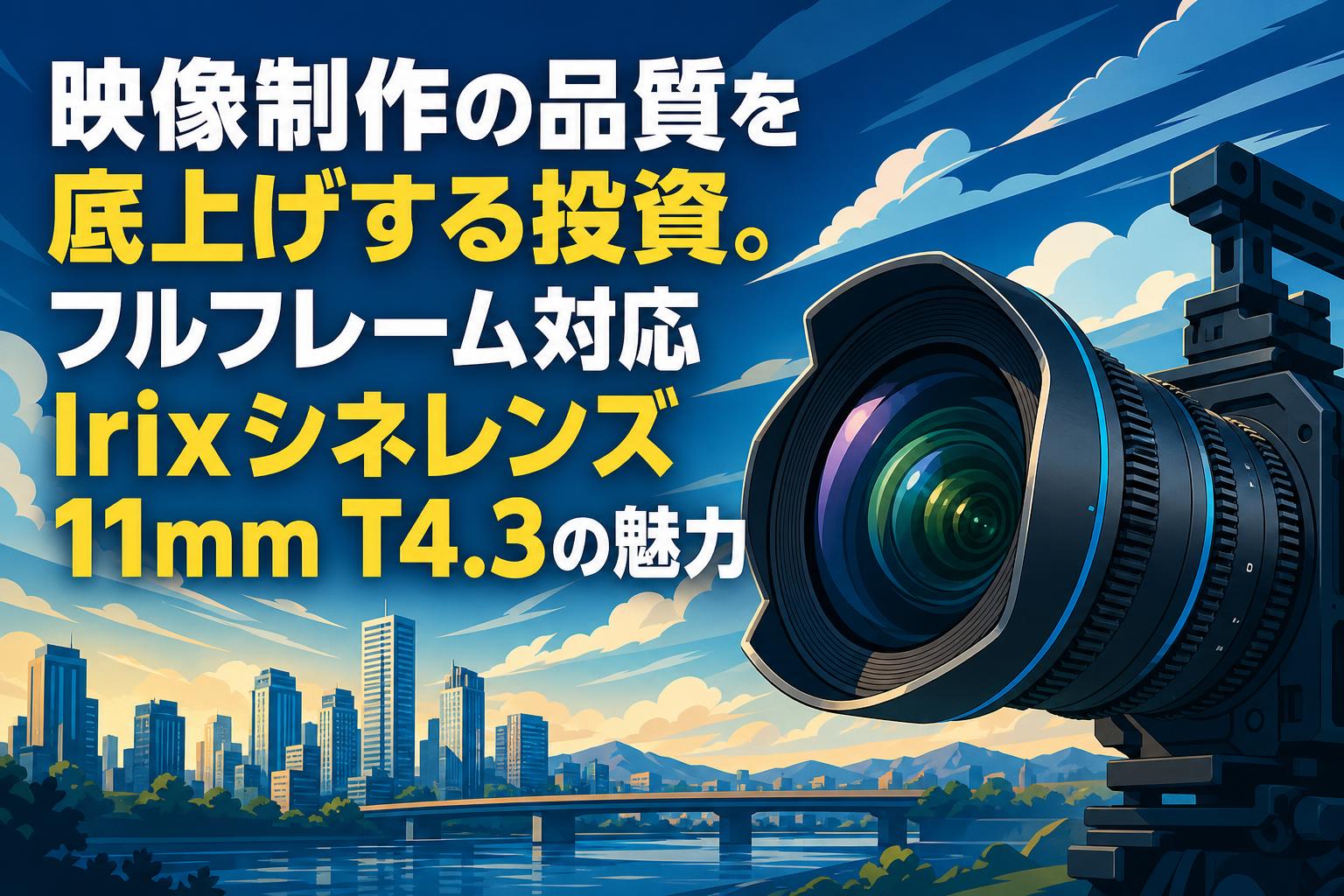 映像制作の品質を底上げする投資。フルフレーム対応Irixシネレンズ11mm T4.3の魅力