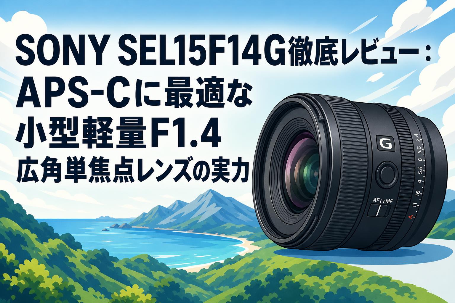 SONY SEL15F14G徹底レビュー：APS-Cに最適な小型軽量F1.4広角単焦点レンズの実力
