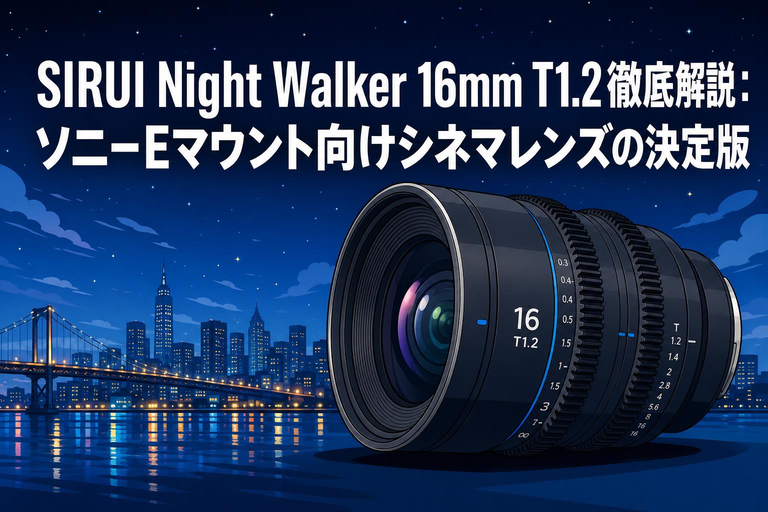 SIRUI Night Walker 16mm T1.2徹底解説：ソニーEマウント向けシネマレンズの決定版