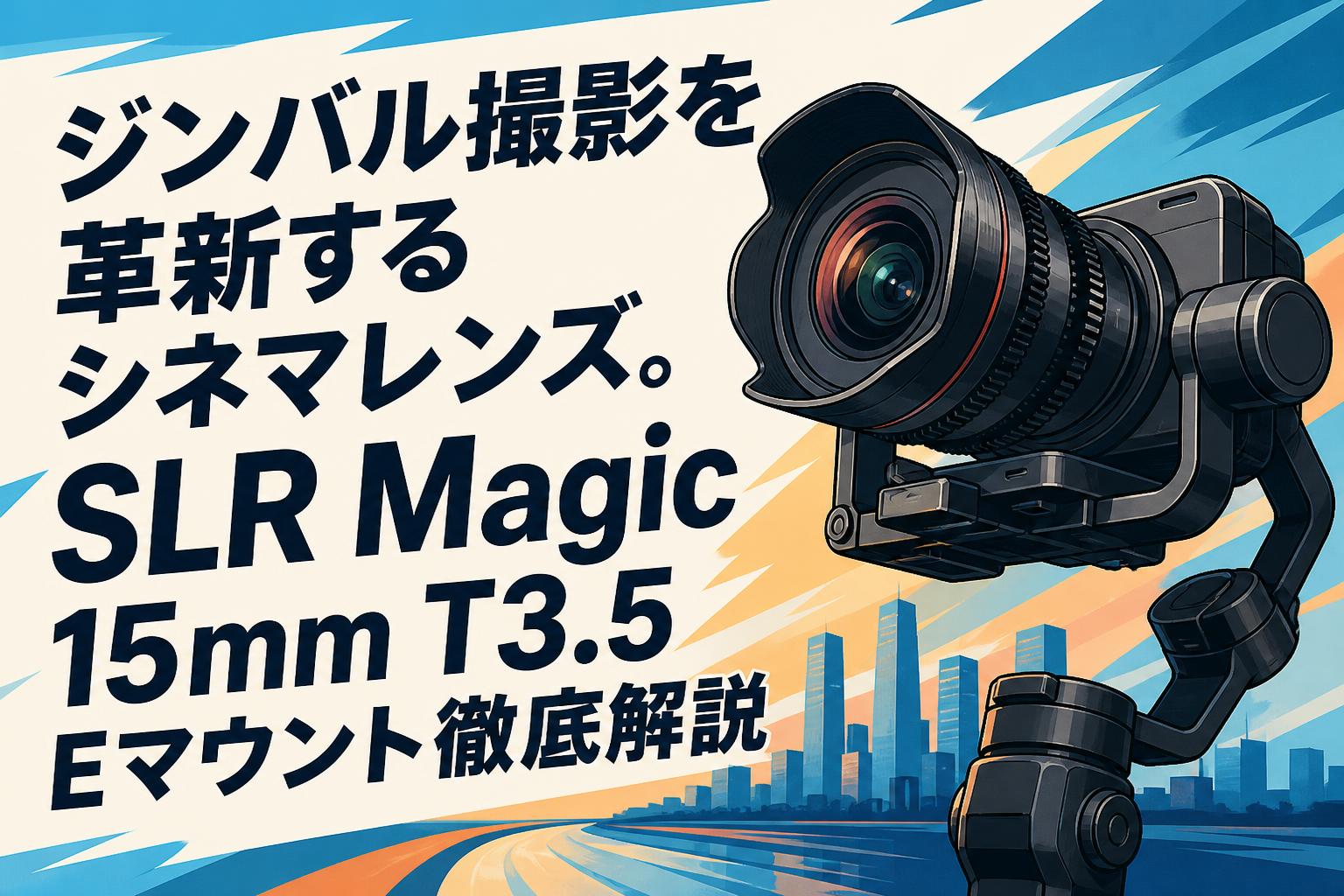 ジンバル撮影を革新するシネマレンズ。SLR Magic 15mm T3.5 Eマウント徹底解説