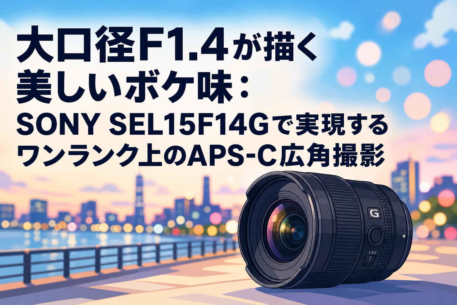 大口径F1.4が描く美しいボケ味：SONY SEL15F14Gで実現するワンランク上のAPS-C広角撮影