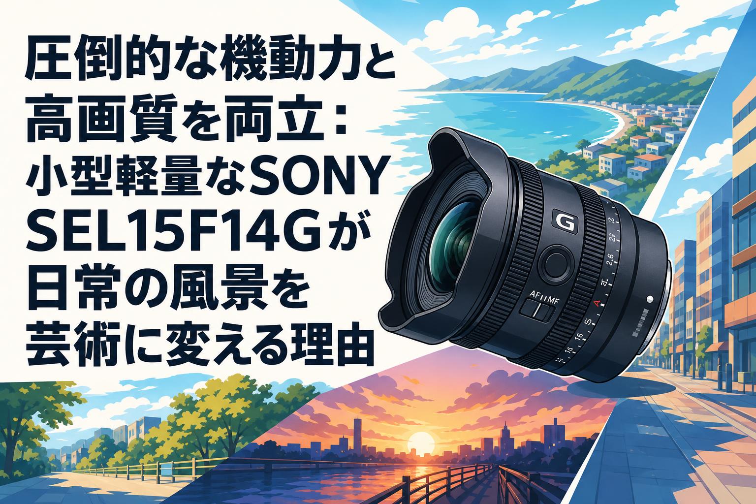 圧倒的な機動力と高画質を両立：小型軽量なSONY SEL15F14Gが日常の風景を芸術に変える理由