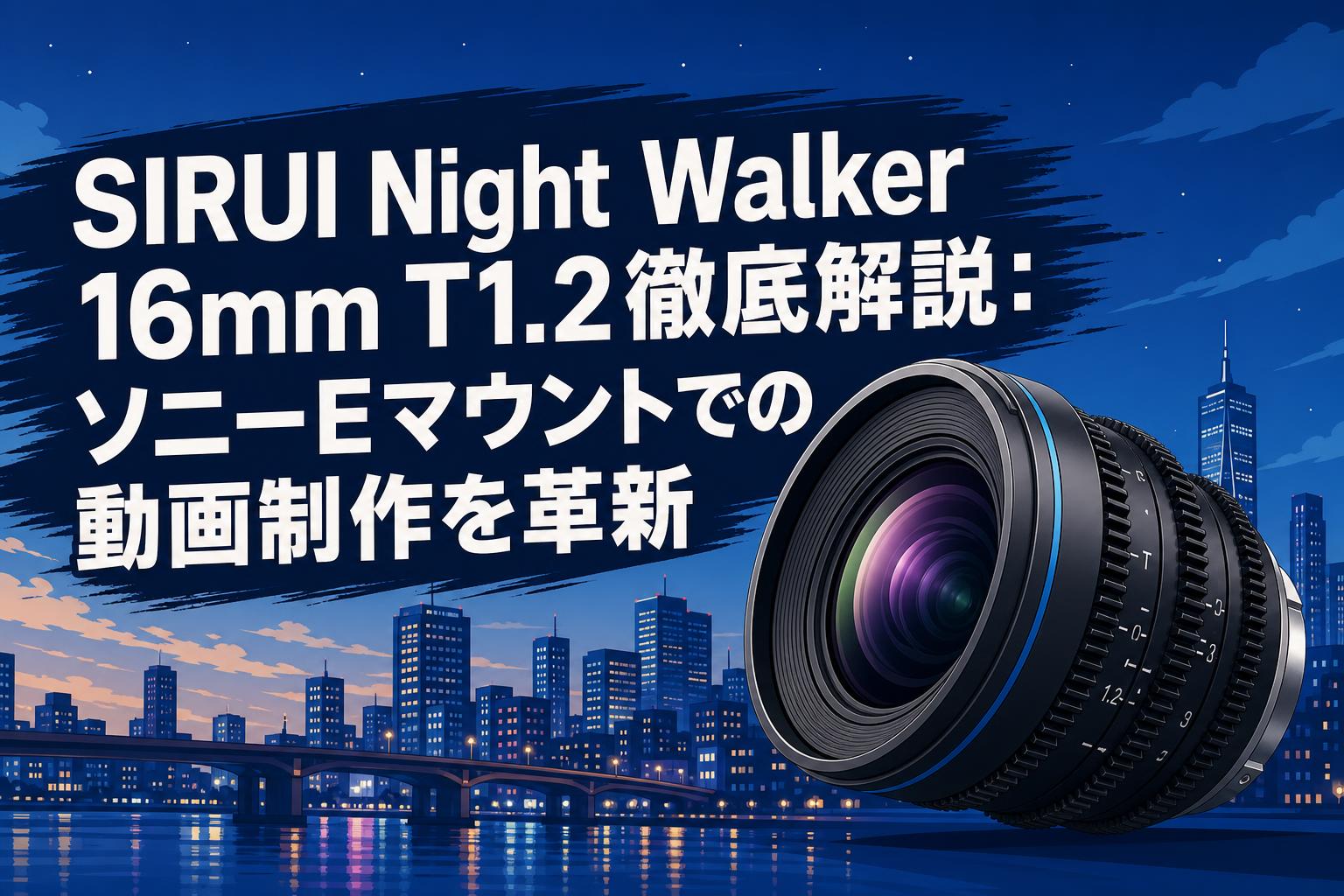 SIRUI Night Walker 16mm T1.2徹底解説：ソニーEマウントでの動画制作を革新