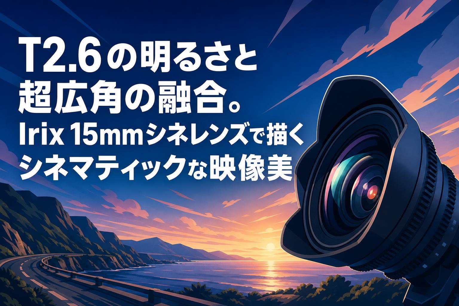 T2.6の明るさと超広角の融合。Irix 15mmシネレンズで描くシネマティックな映像美