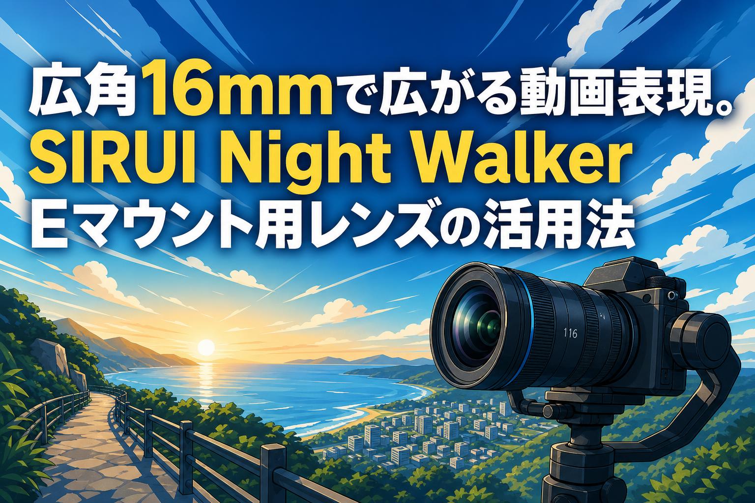 広角16mmで広がる動画表現。SIRUI Night Walker Eマウント用レンズの活用法