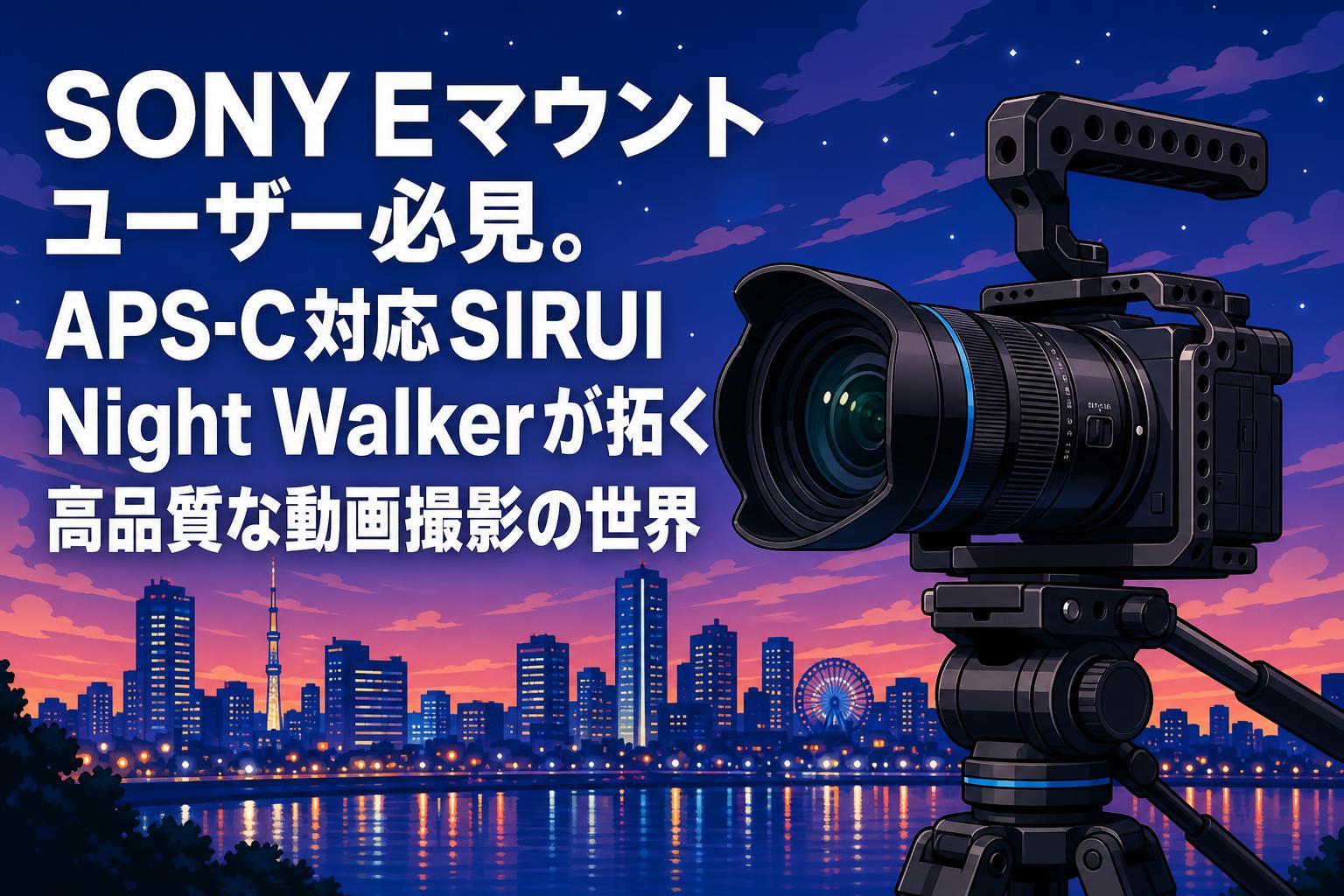 SONY Eマウントユーザー必見。APS-C対応SIRUI Night Walkerが拓く高品質な動画撮影の世界