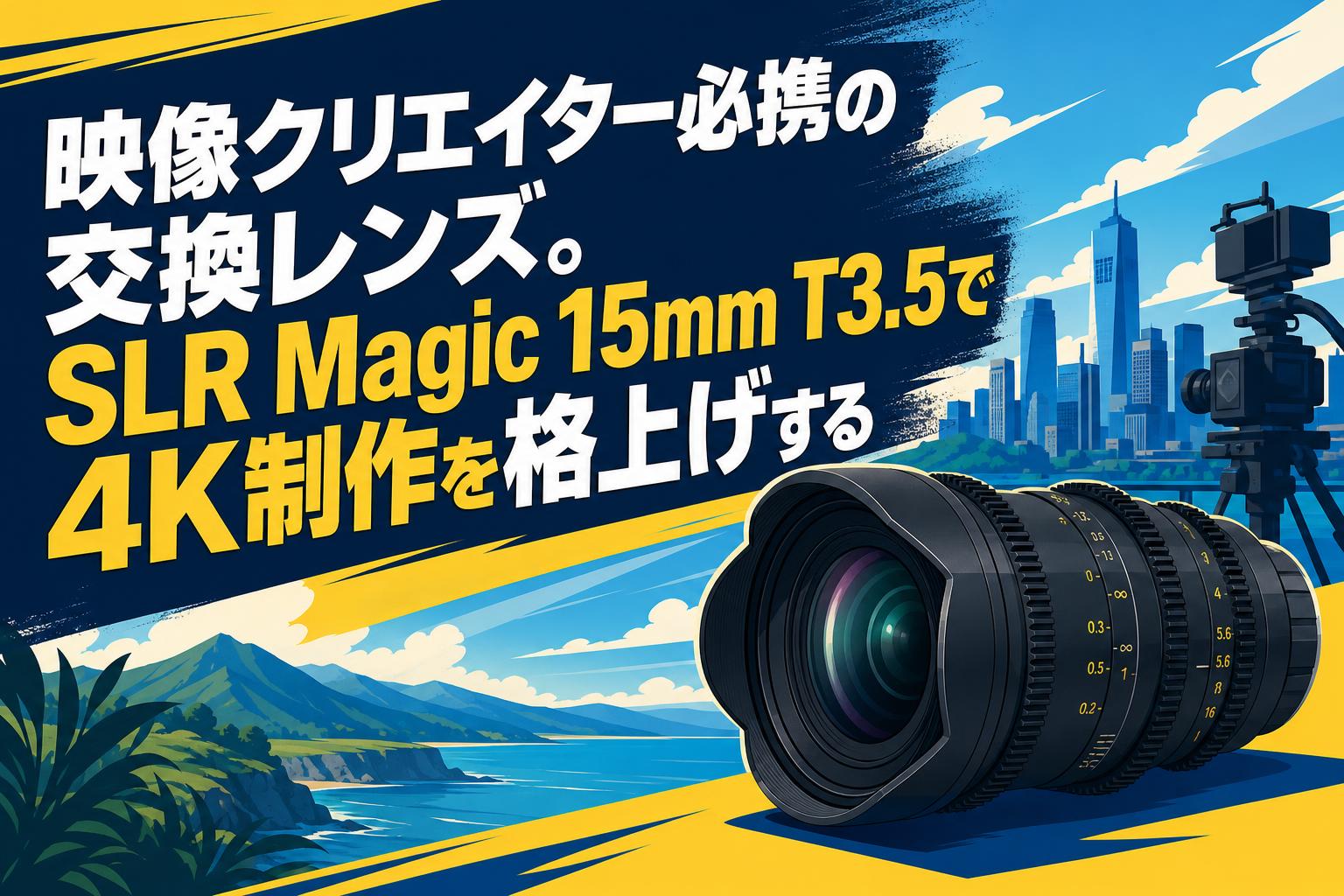 映像クリエイター必携の交換レンズ。SLR Magic 15mm T3.5で4K制作を格上げする