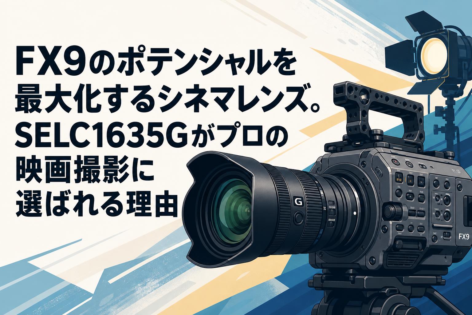 FX9のポテンシャルを最大化するシネマレンズ。SELC1635Gがプロの映画撮影に選ばれる理由