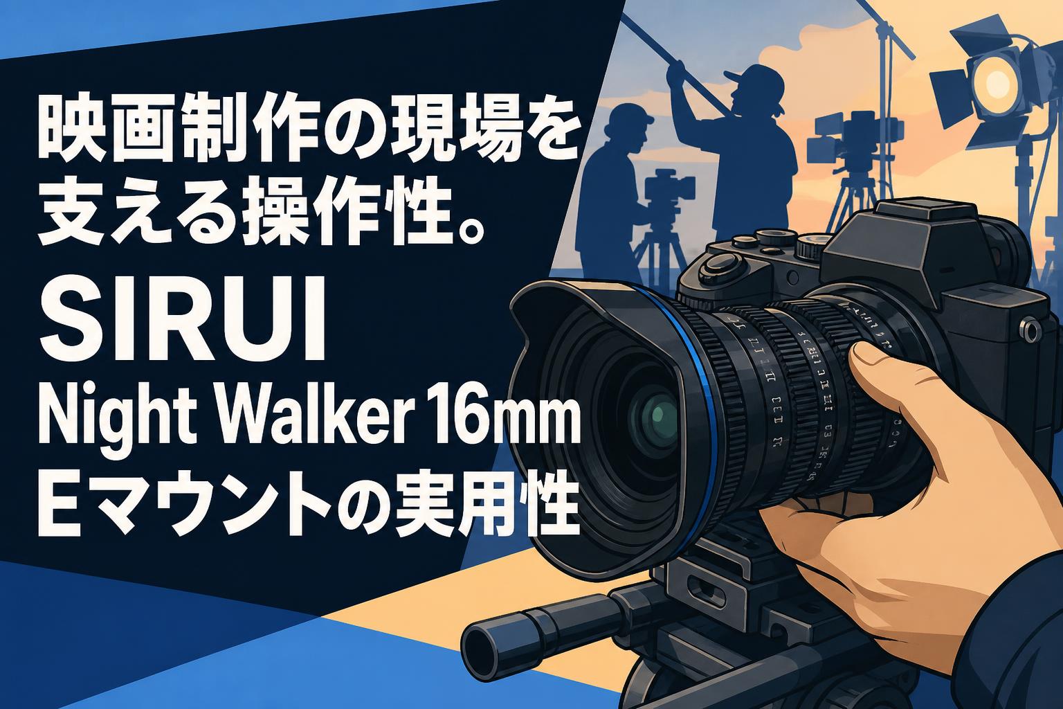 映画制作の現場を支える操作性。SIRUI Night Walker 16mm Eマウントの実用性