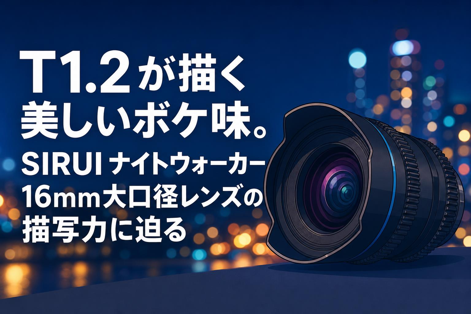 T1.2が描く美しいボケ味。SIRUI ナイトウォーカー 16mm大口径レンズの描写力に迫る