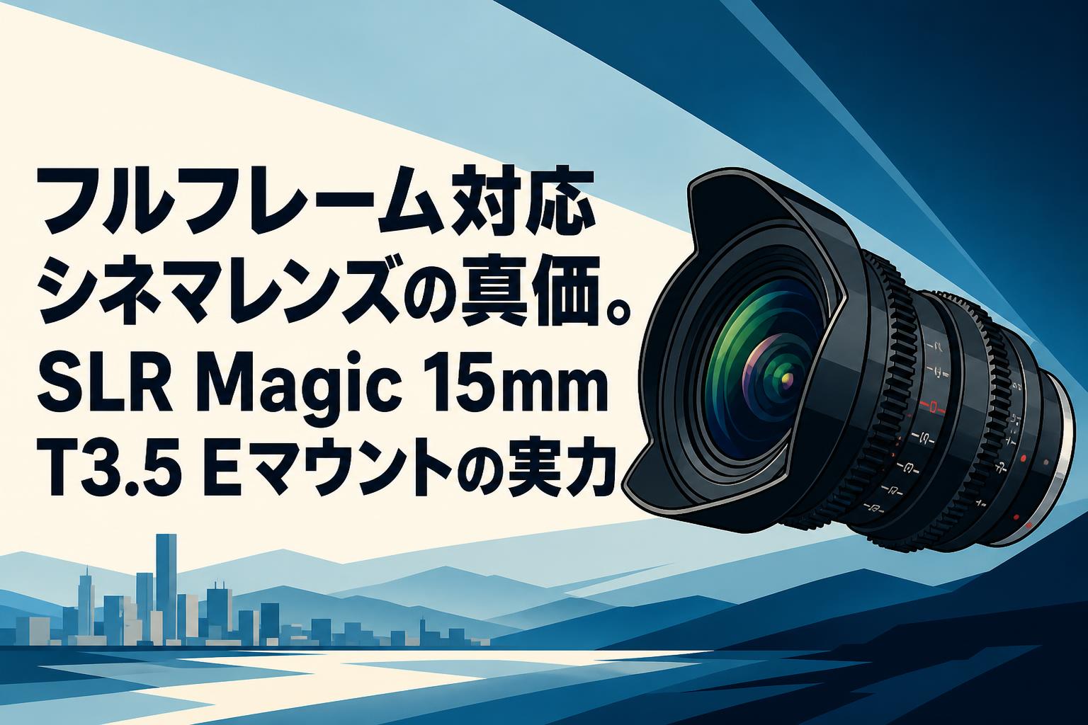 フルフレーム対応シネマレンズの真価。SLR Magic 15mm T3.5 Eマウントの実力