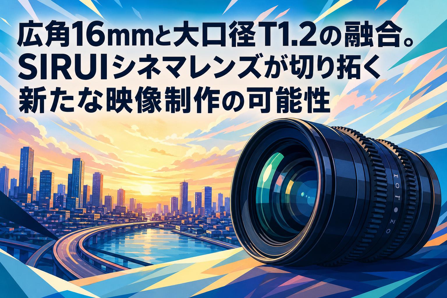 広角16mmと大口径T1.2の融合。SIRUIシネマレンズが切り拓く新たな映像制作の可能性