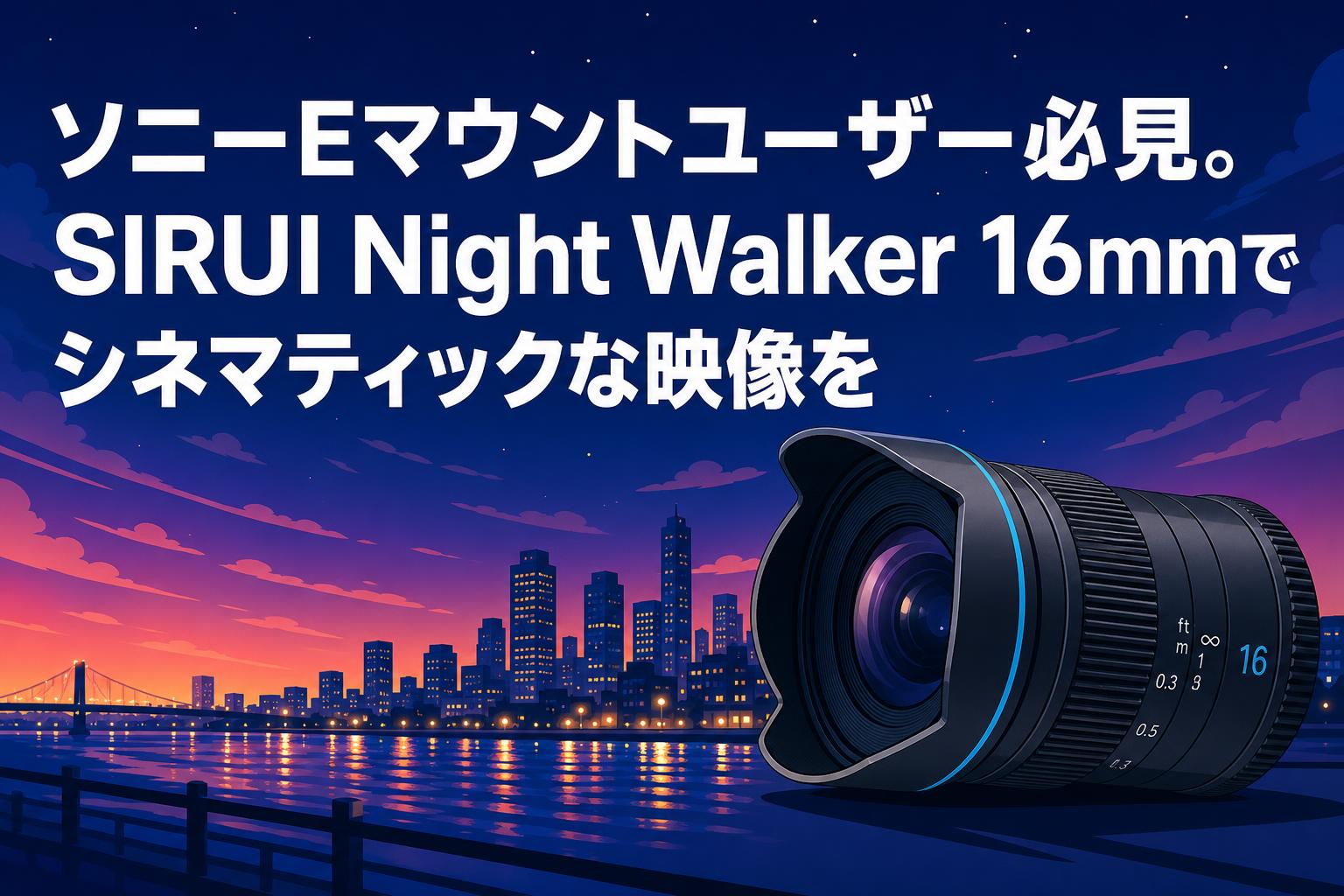 ソニーEマウントユーザー必見。SIRUI Night Walker 16mmでシネマティックな映像を