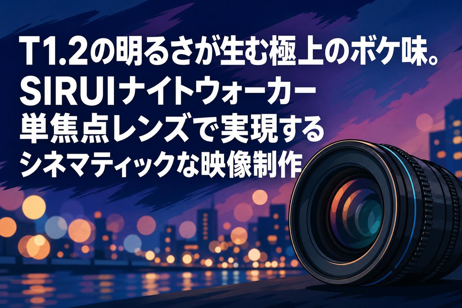 T1.2の明るさが生む極上のボケ味。SIRUIナイトウォーカー単焦点レンズで実現するシネマティックな映像制作
