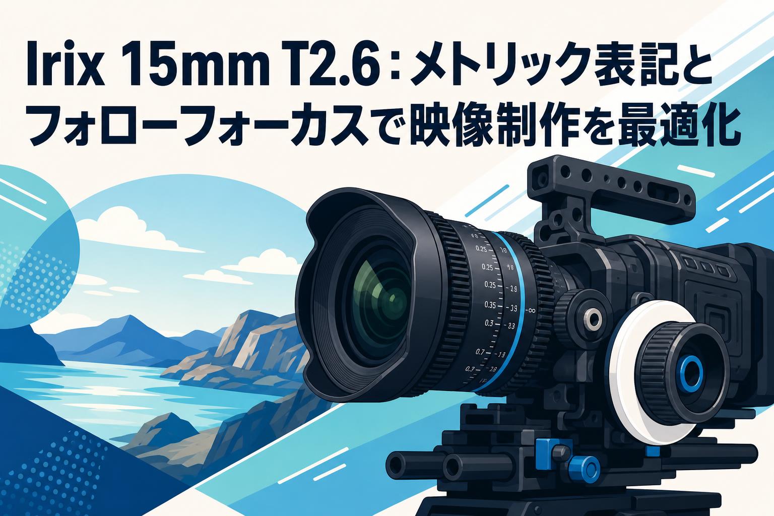 Irix 15mm T2.6：メトリック表記とフォローフォーカスで映像制作を最適化