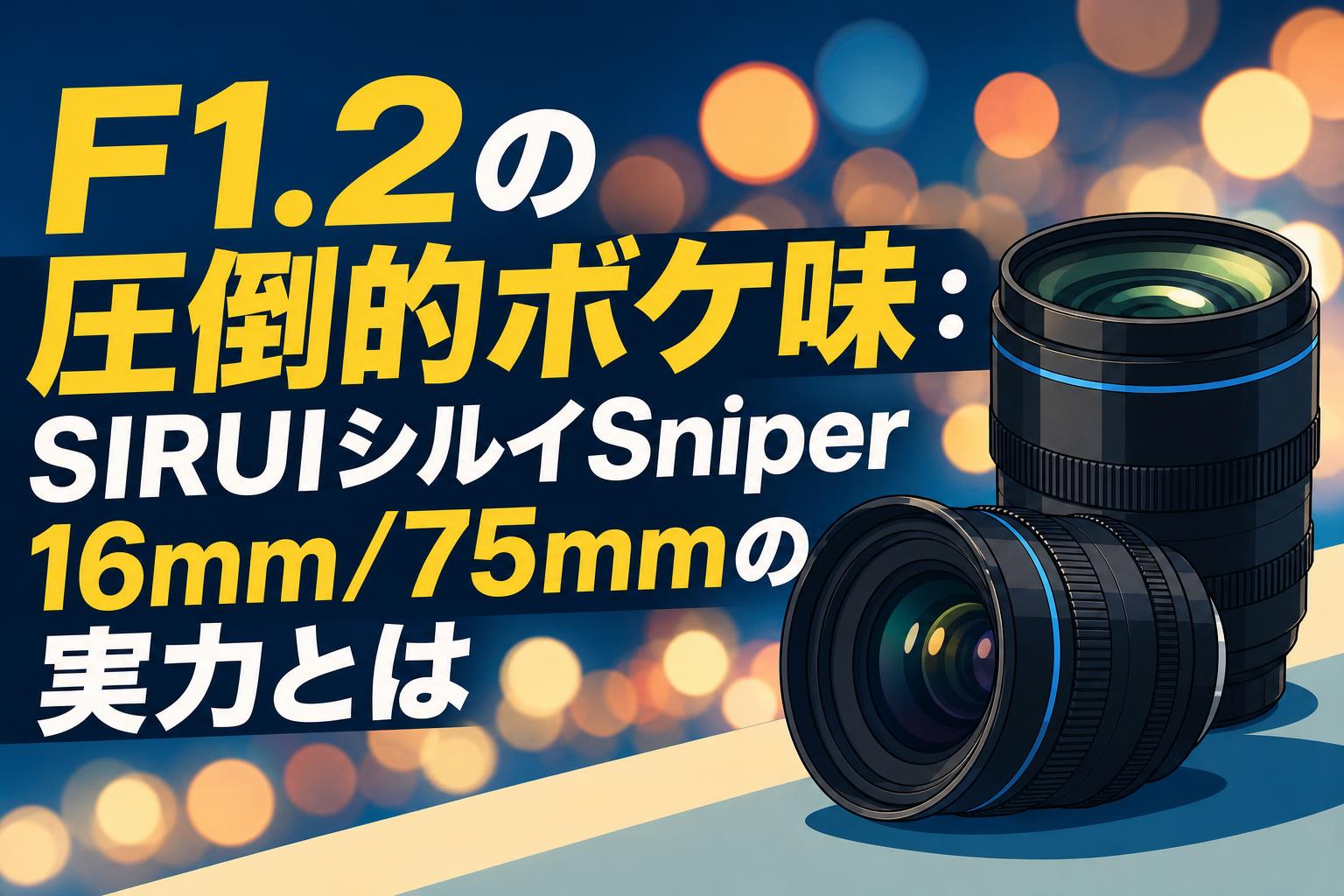 F1.2の圧倒的ボケ味：SIRUIシルイSniper 16mm/75mmの実力とは