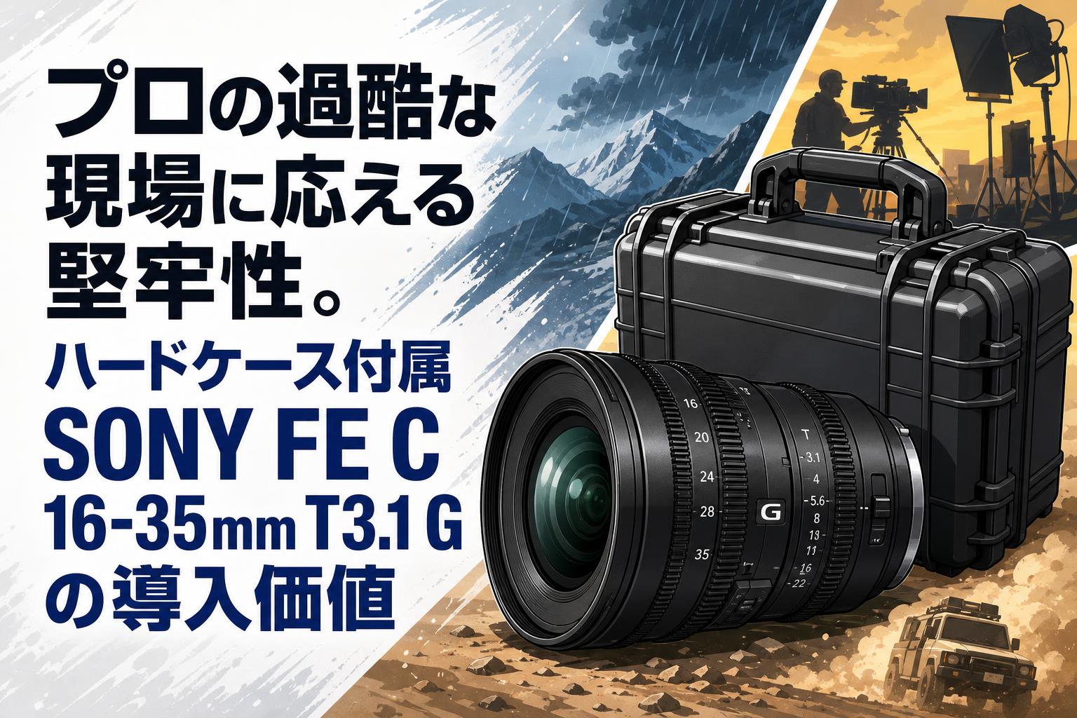 プロの過酷な現場に応える堅牢性。ハードケース付属SONY FE C 16-35mm T3.1 Gの導入価値