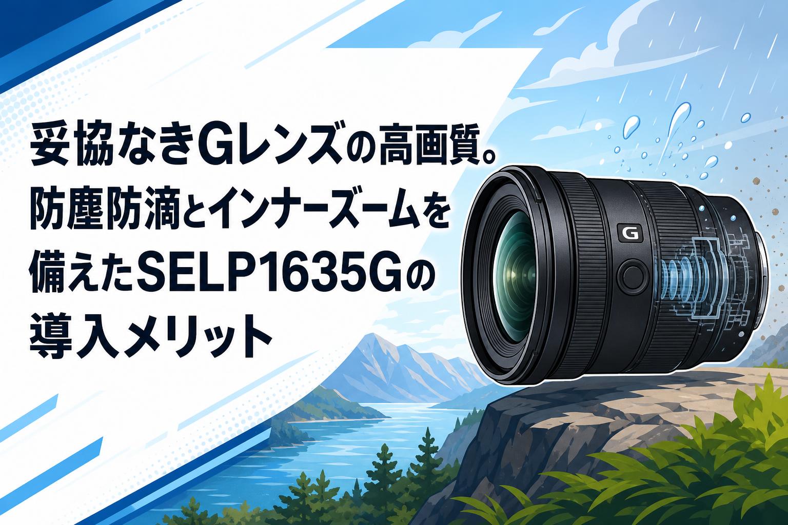 妥協なきGレンズの高画質。防塵防滴とインナーズームを備えたSELP1635Gの導入メリット