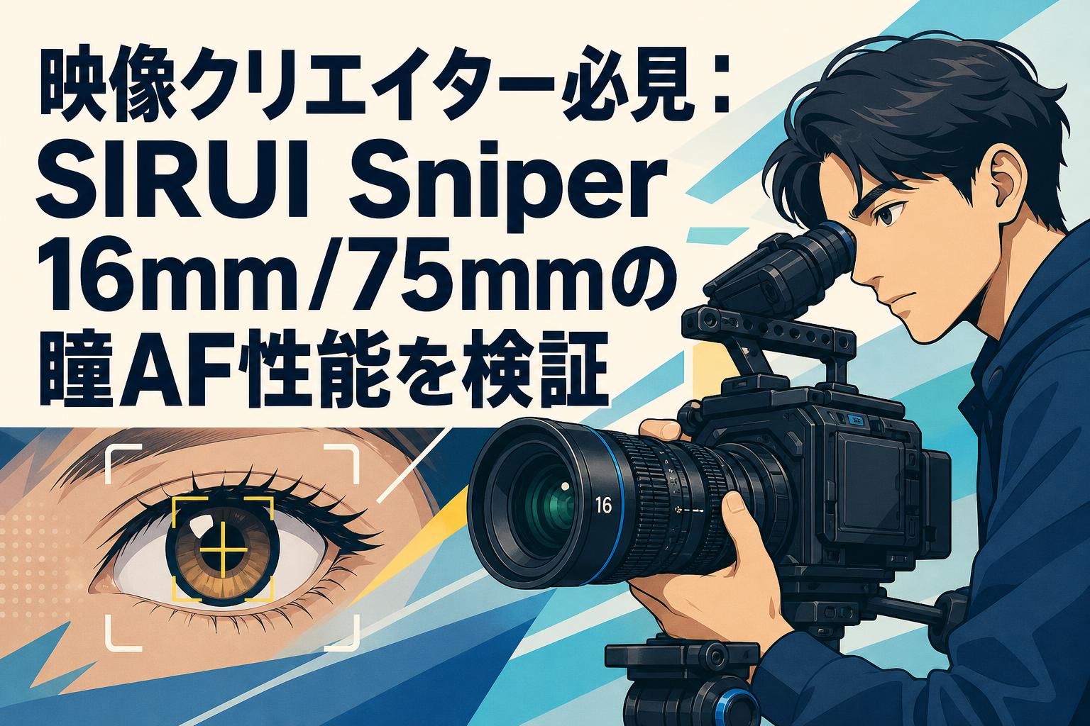 映像クリエイター必見：SIRUI Sniper 16mm/75mmの瞳AF性能を検証