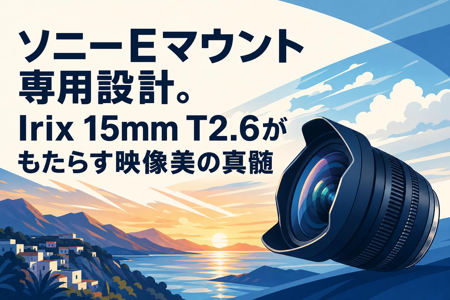 ソニーEマウント専用設計。Irix 15mm T2.6がもたらす映像美の真髄