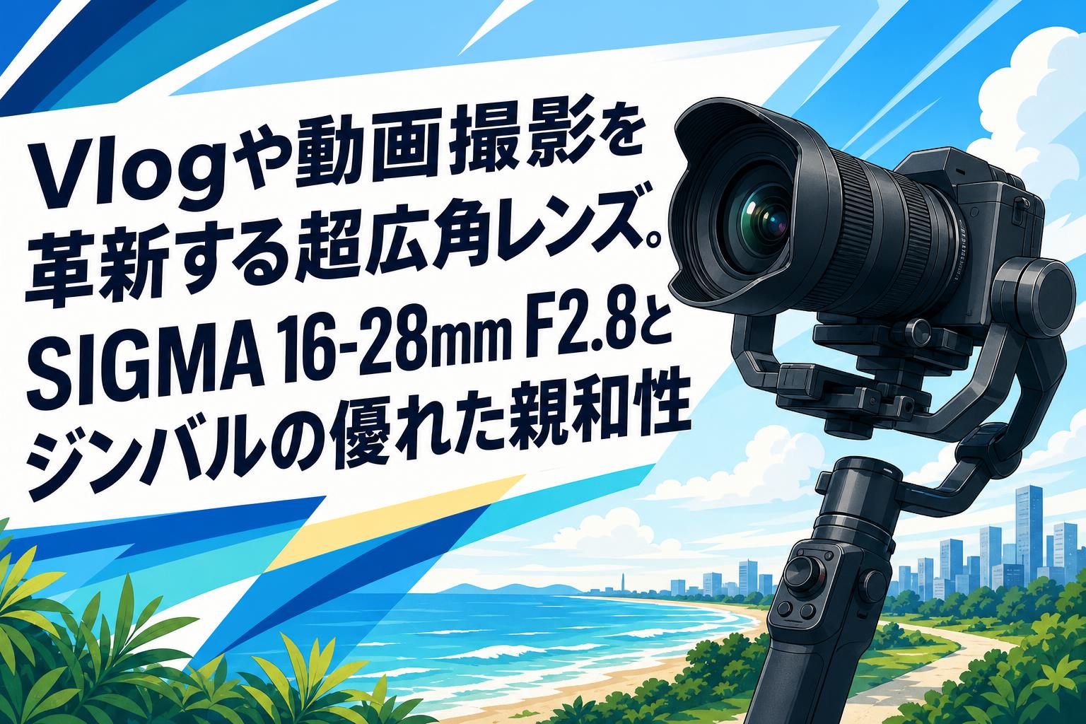 Vlogや動画撮影を革新する超広角レンズ。SIGMA 16-28mm F2.8とジンバルの優れた親和性
