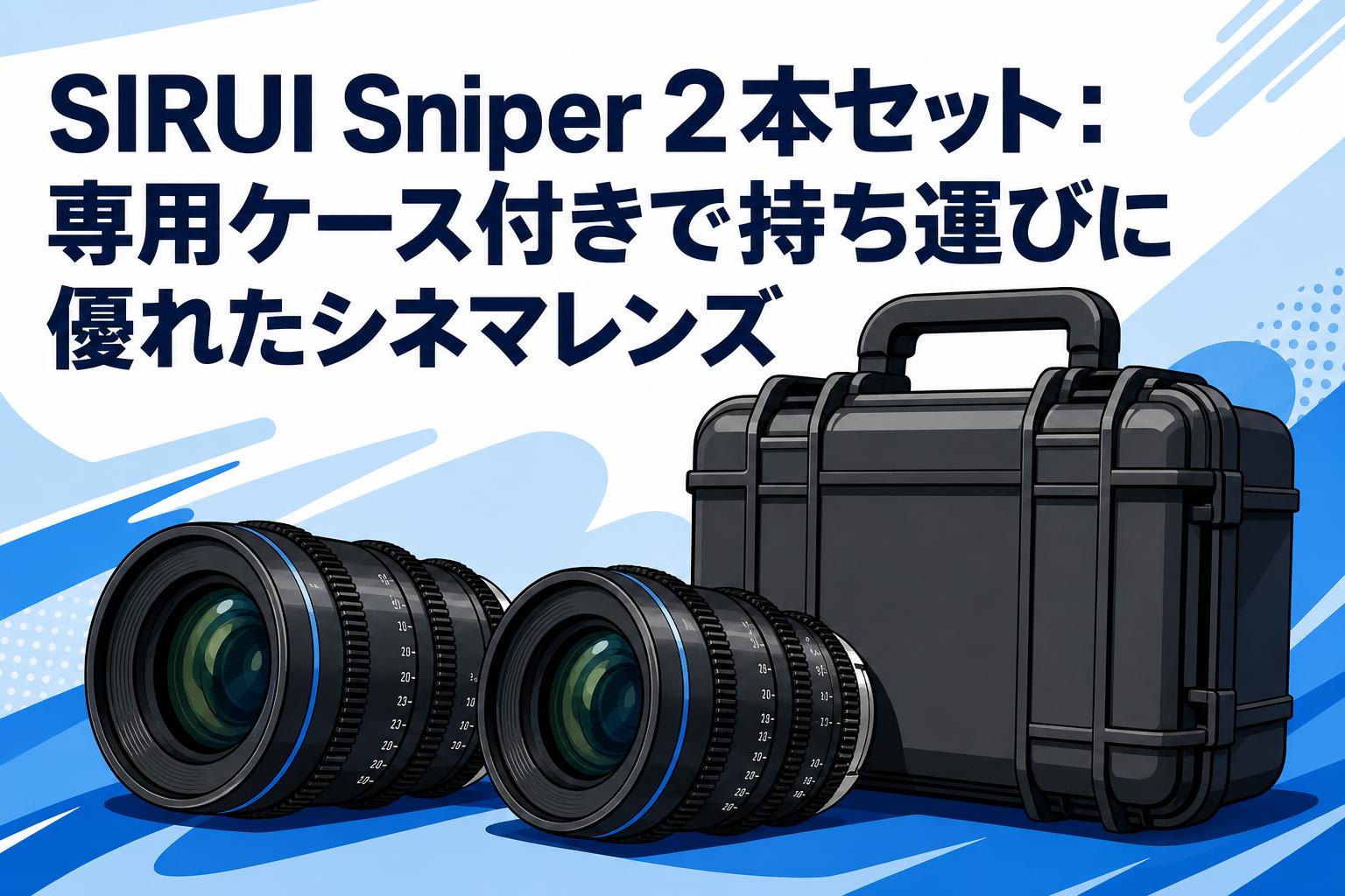 SIRUI Sniper 2本セット：専用ケース付きで持ち運びに優れたシネマレンズ