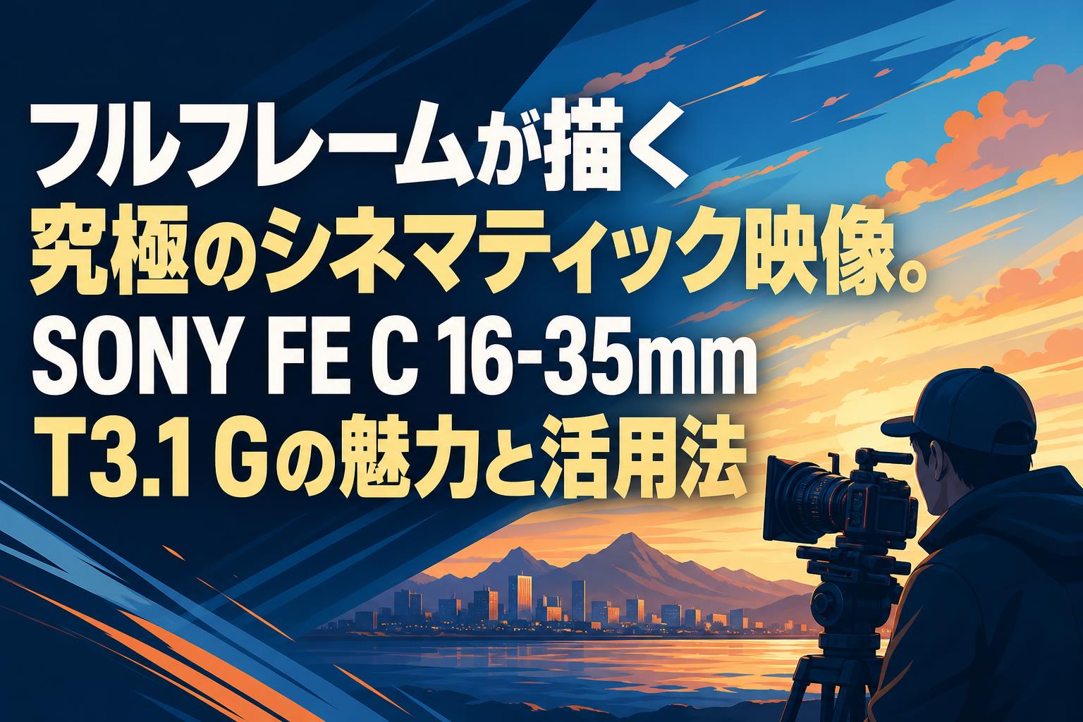 フルフレームが描く究極のシネマティック映像。SONY FE C 16-35mm T3.1 Gの魅力と活用法