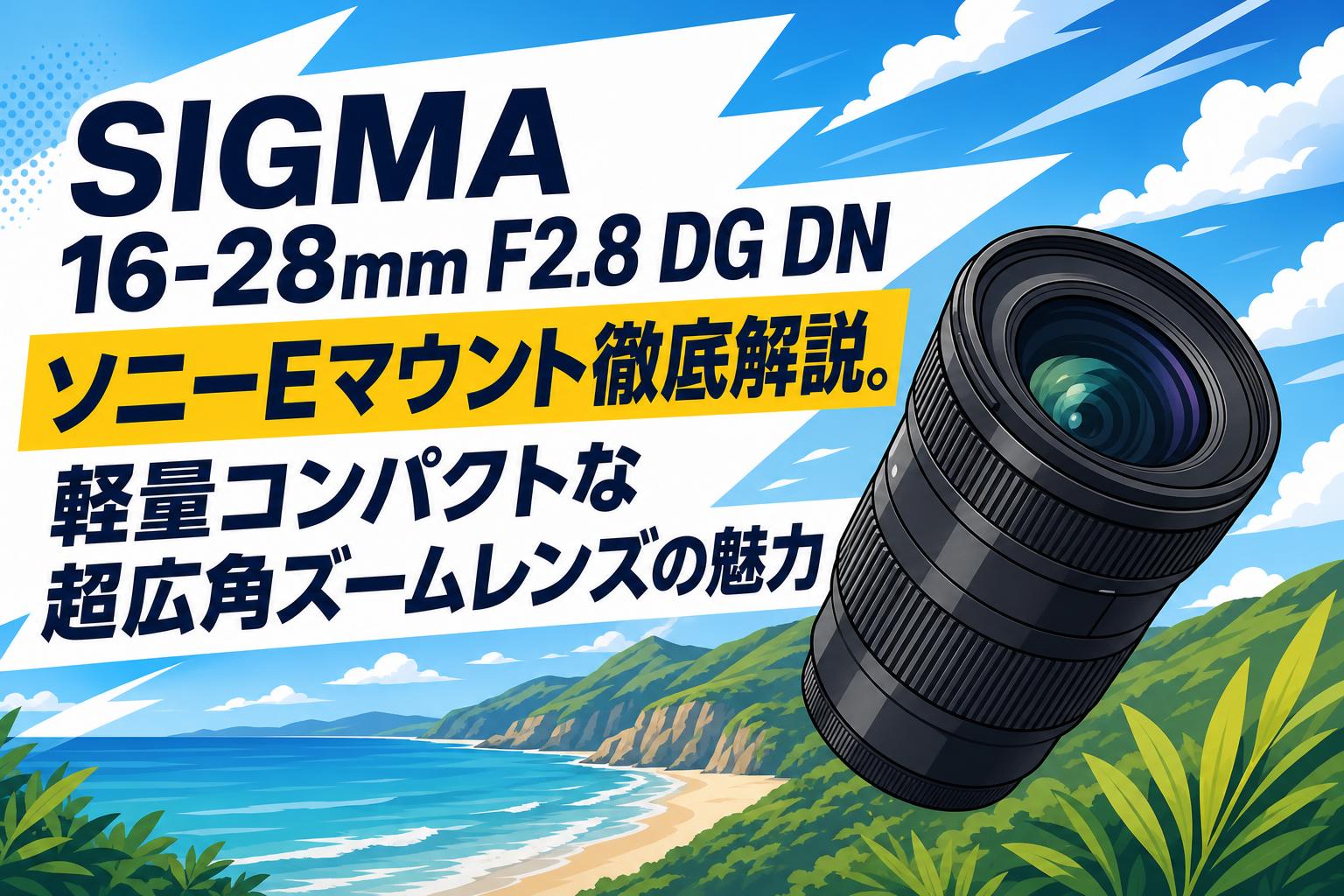 SIGMA 16-28mm F2.8 DG DN ソニーEマウント徹底解説。軽量コンパクトな超広角ズームレンズの魅力