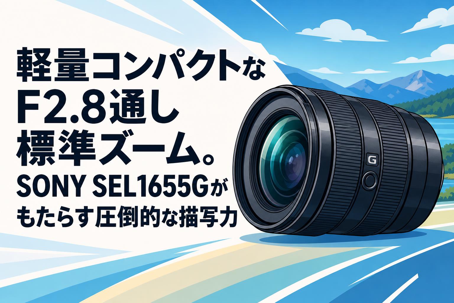 軽量コンパクトなF2.8通し標準ズーム。SONY SEL1655Gがもたらす圧倒的な描写力