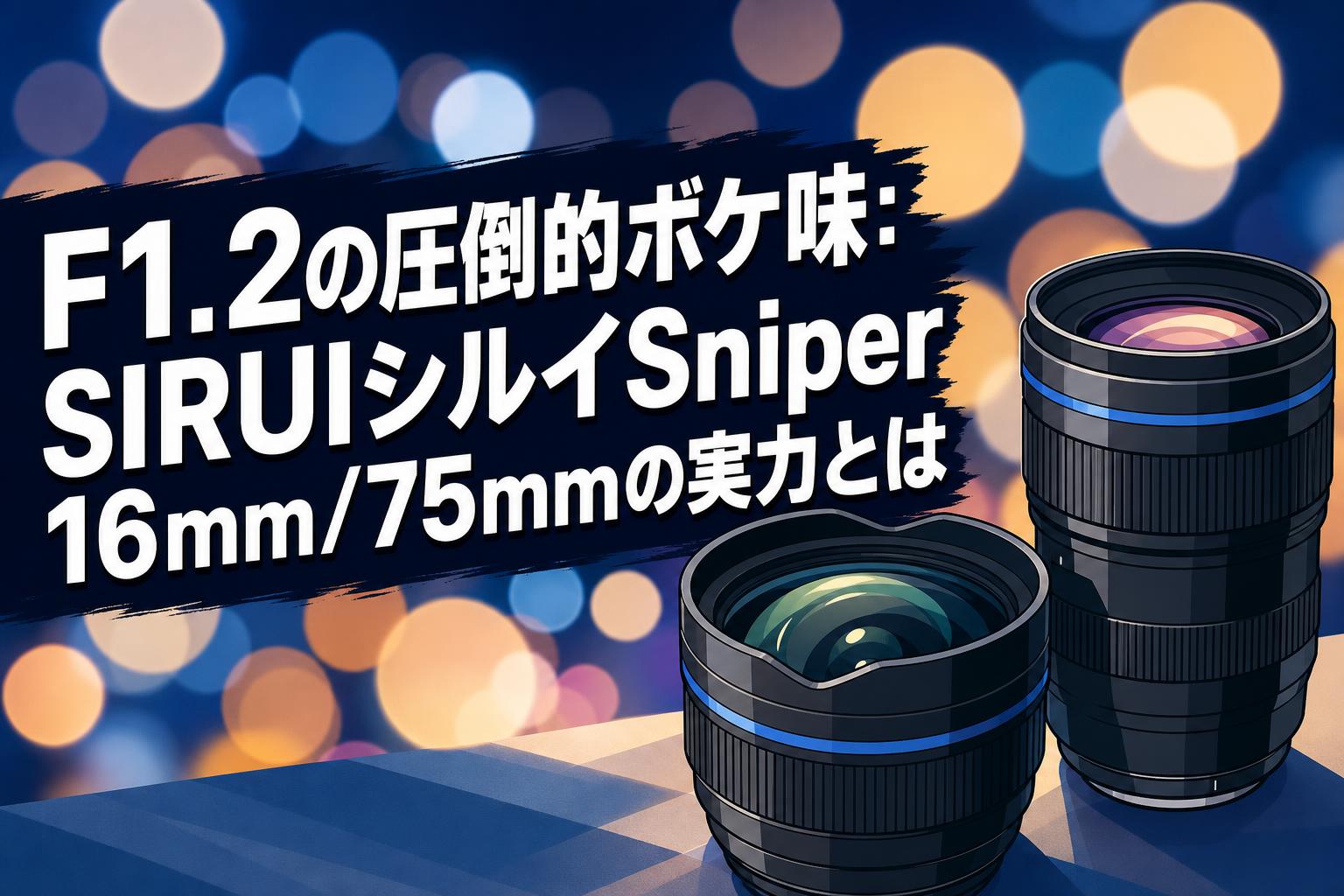 F1.2の圧倒的ボケ味：SIRUIシルイSniper 16mm/75mmの実力とは