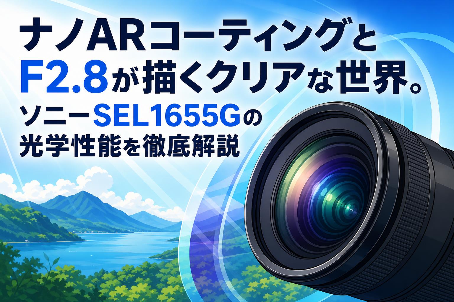 ナノARコーティングとF2.8が描くクリアな世界。ソニーSEL1655Gの光学性能を徹底解説