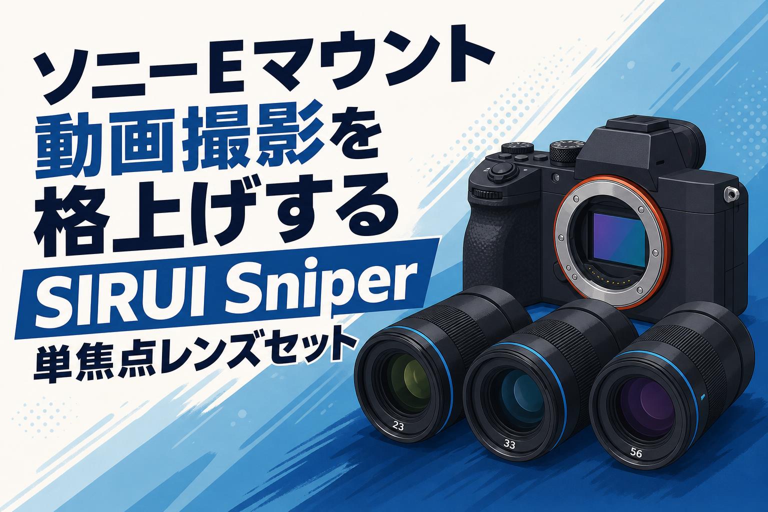 ソニーEマウント動画撮影を格上げするSIRUI Sniper単焦点レンズセット