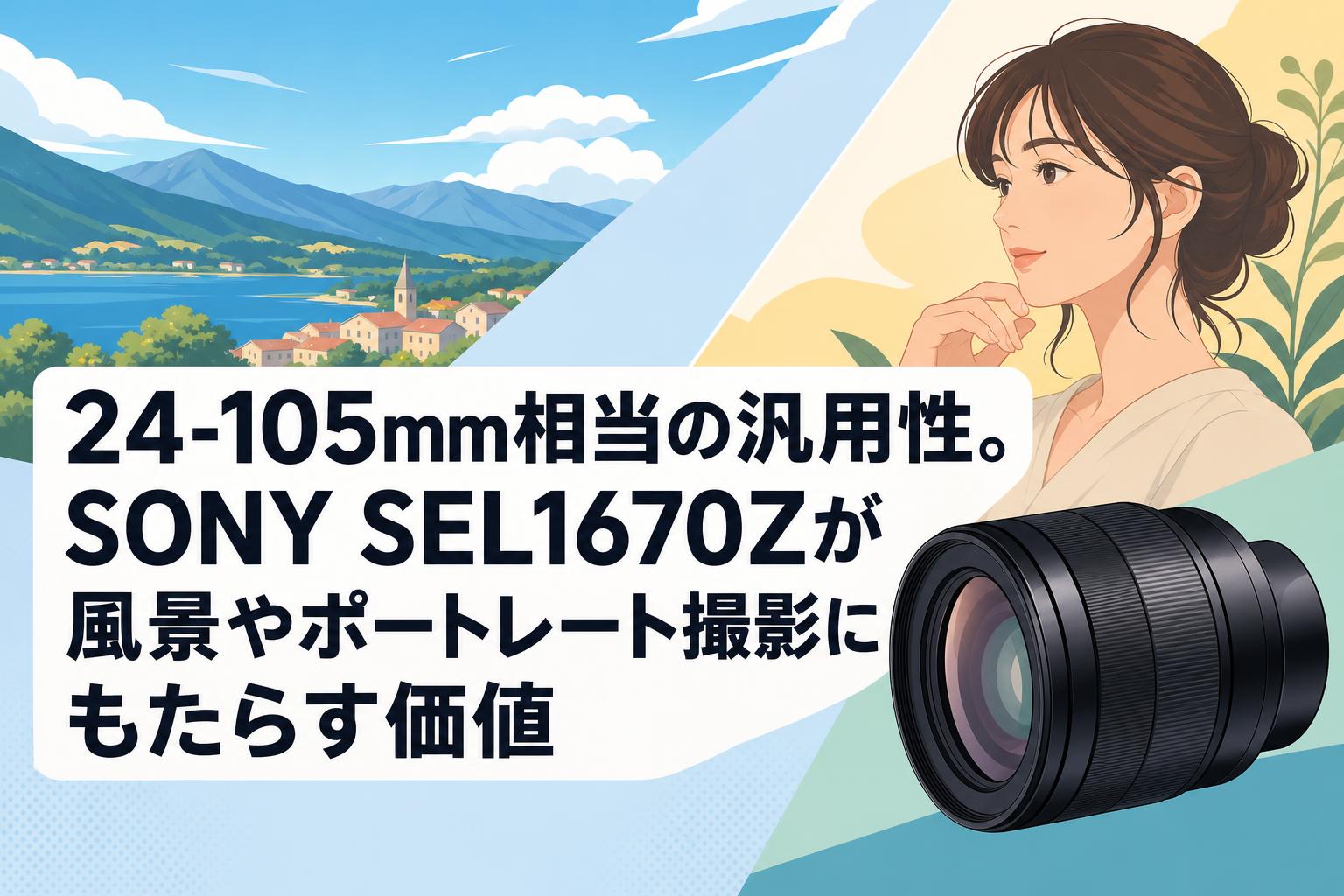 24-105mm相当の汎用性。SONY SEL1670Zが風景やポートレート撮影にもたらす価値